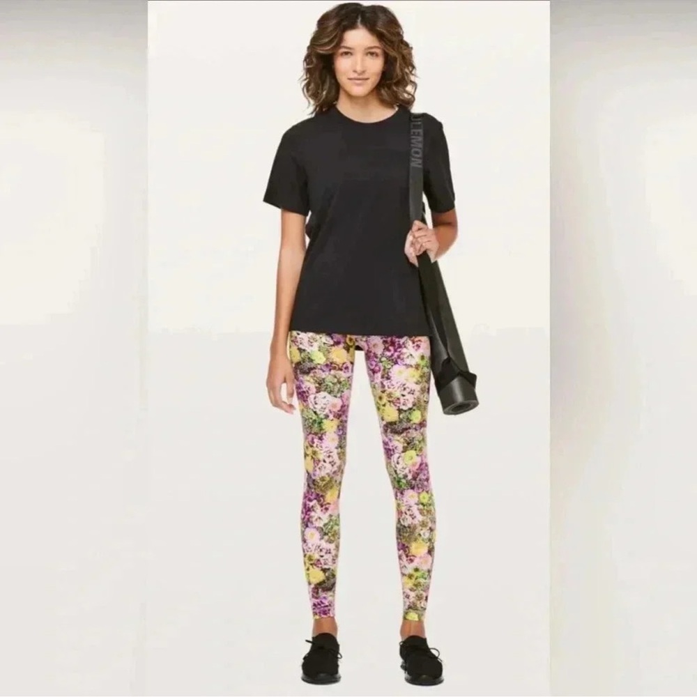 Lululemon Wunder Under High Rise Leggings Inseam Nulux Inflorescent Multi